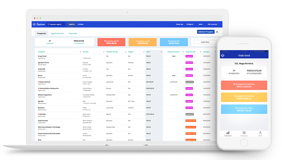Ziptime – Gerenciador de prospectos Ziptime - Gerenciador de prospectos